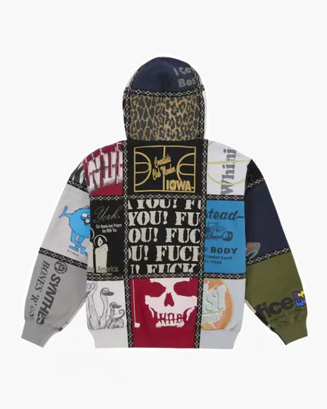 Supreme Number (N)ine Patchwork Zip Up Hoodie Multicolor