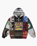 Supreme Number (N)ine Patchwork Zip Up Hoodie Multicolor