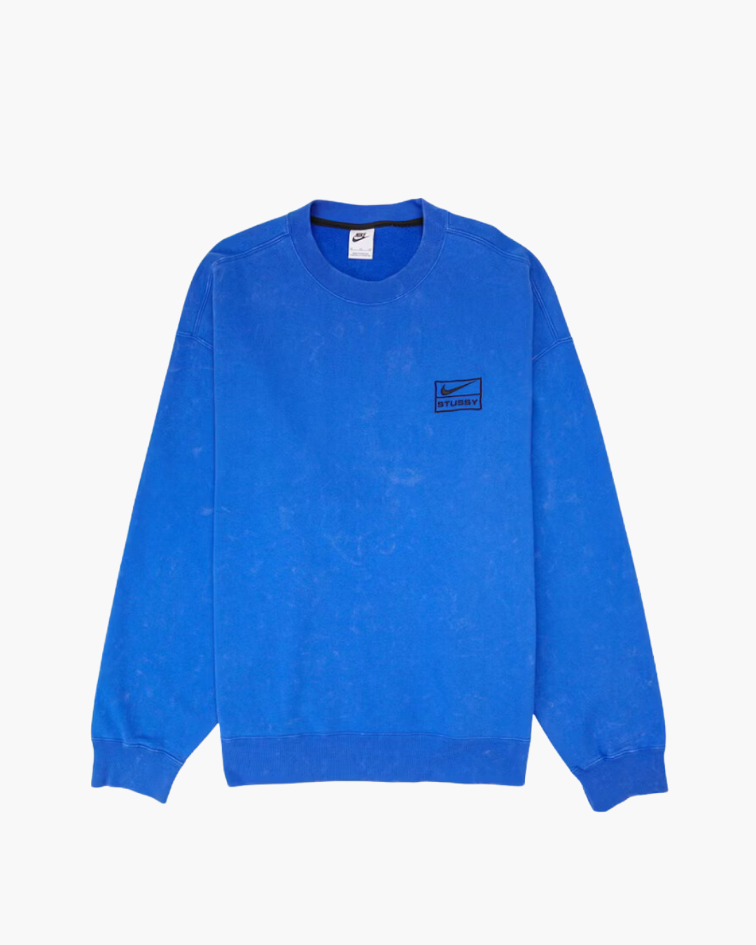 Nike x Stussy Acid Wash Crew Fleece Blue