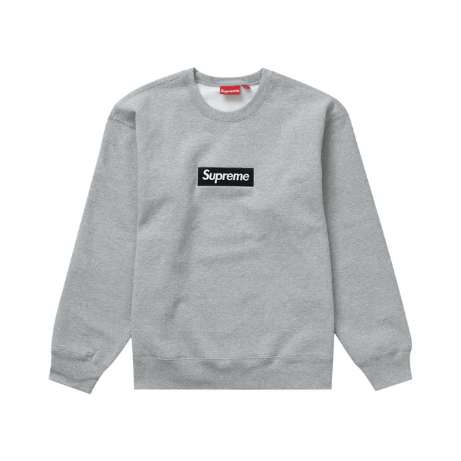 Supreme Box Logo Crewneck Heather Grey